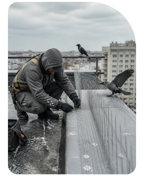 Защита от ворон под ключ в Сарапуле по цене от 5162 р. | Сенат-Срл